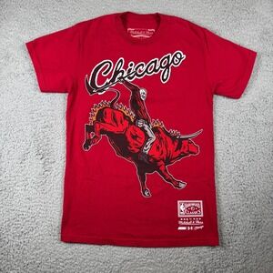 Mitchell & Ness Juice WRLD X Chicago Bulls Tee T Shirt Mens Y2K Small Authentic